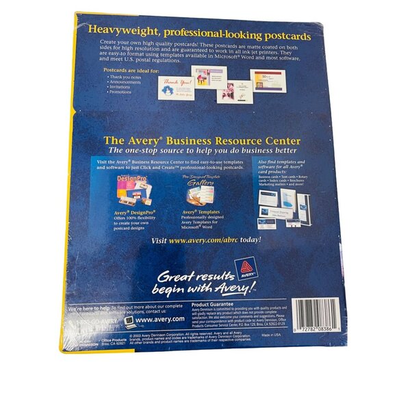 Avery Matte White Postcards 4" x 6" Print-To-The-Edge 100 Cards Heavyweight - Picture 2 of 5